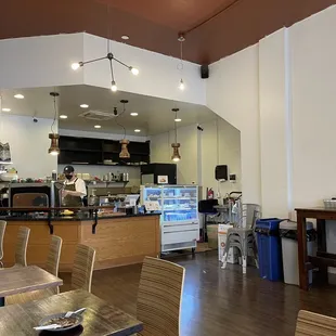 the kitchen and dining area