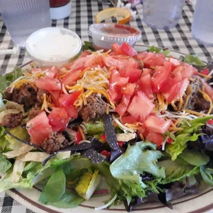 Taco salad(psssss..this is a half order and it was huge!)