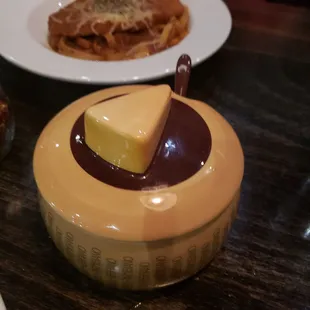 Cute container for the grated Parmeasan