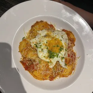 Cheese ravioli full plate