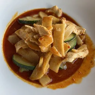 Chicken with red curry
