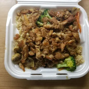 Teriyaki chicken w mushrooms &amp; no cabbage