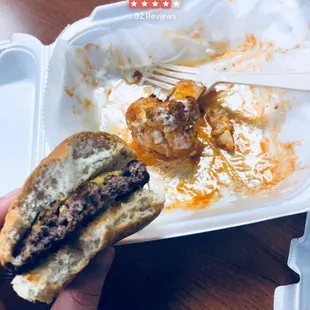 Sliders and buffalo/ranch cauliflower