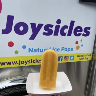 a hand holding a popsicle