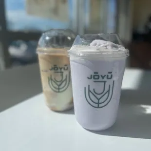 Avocado coffee and taro