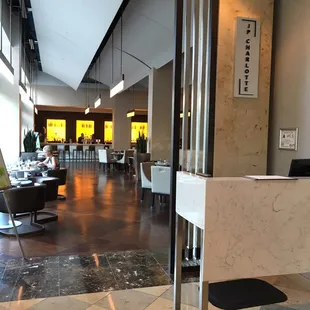 The entrance through the Westin