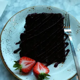 Chocolate chocolate chocolate cake.