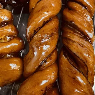 a variety of glazed donuts