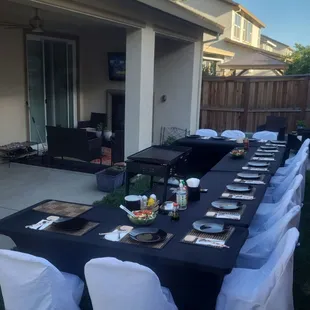 sushi and sashimi, outside