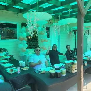 outside, sushi and sashimi