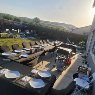 sushi and sashimi, outside