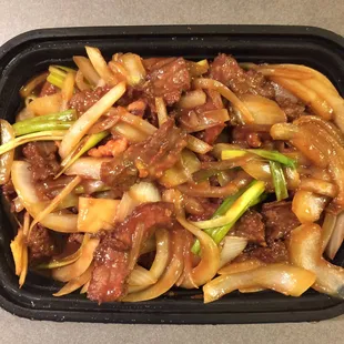 Ginger Scallion Beef -- flavorful... One of our favorites.