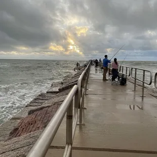Sunrise anglers at the jetty