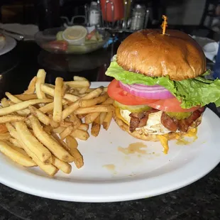 4am burger and fries