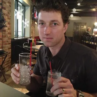 first vodka drink I oredered very very large, second one was a short in a juice glass. Umm....