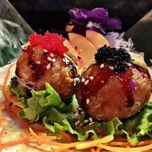 Fried octopus ball.