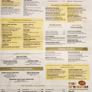 sushi and sashimi, menu