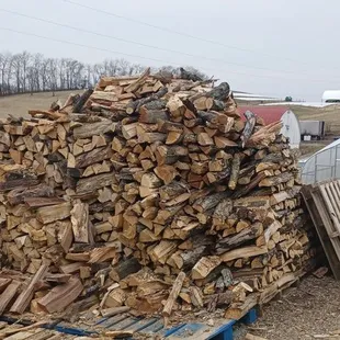 Open all year round .  Chopped wood for sale.