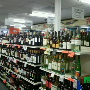 a wide selection of wines