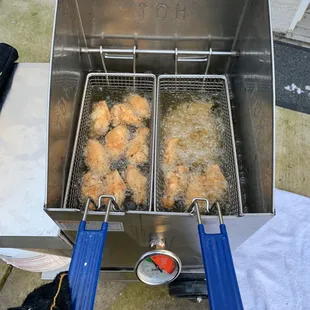 Smoked then fried chicken wings!