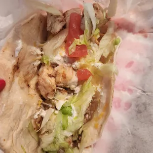 Chicken taco.