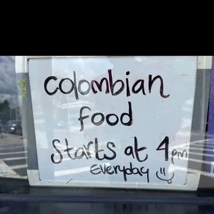 a sign in the window of a restaurant