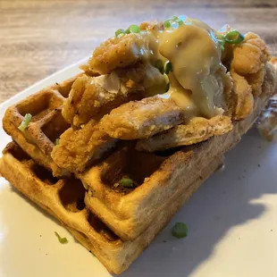 Chicken and waffles