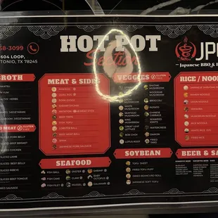 JPOT BBQ at Dove Creek Menu