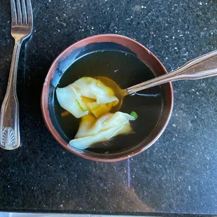 Wonton soup - complimentary soup with lunch