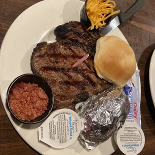 16 once Ribeye w/baked potato