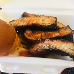 A small box of bones and roll will set you back about $6.95. Worth every penny.