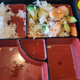 Bento Box Shrimp Teriyaki