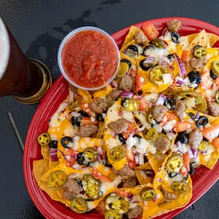 a plate of nachos