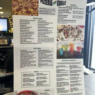 menu, sushi and sashimi