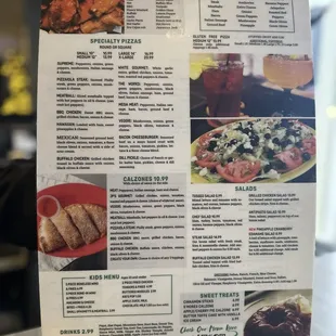 sushi and sashimi, menu