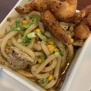 Shrimp udon bowl