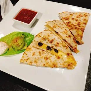 quesadillas and avocado