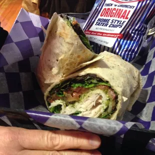 Turkey pesto wrap.