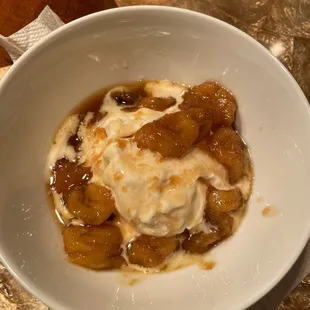 Bananas foster Mardi Gras menu