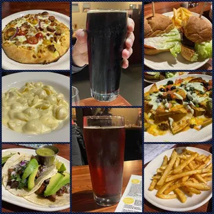 Happy hour items:  Pizza, tacos, sliders, nachos &amp; $1 off beers  Kids menu: mac &amp; cheese, fries