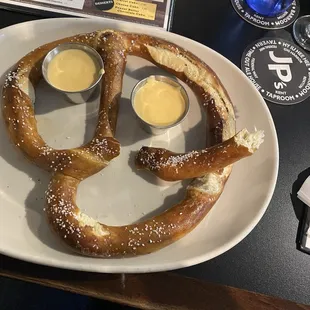 GIANT pretzel with double cheese