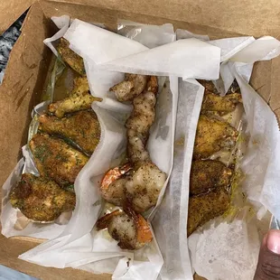 Wings and Shrimp