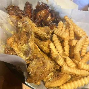 Wings and fries $25.99