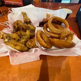 Ribs and lemon pepper wings