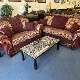 Custom sofa and loveseat