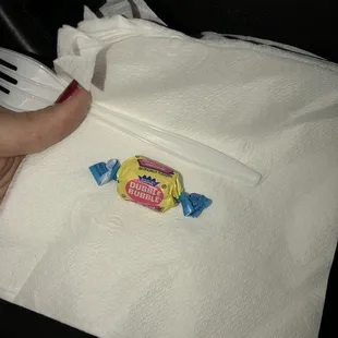 Came wrapped inside sandwich