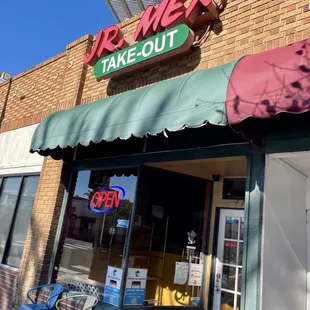 the outside of a takeout restaurant