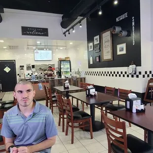 Inside looked very nice, not much booth but cushioned chairs