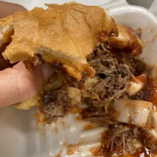 The bun completely broke apart on first bite