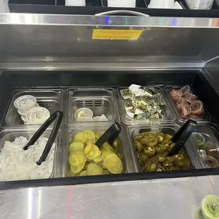 Complimentary toppings bar